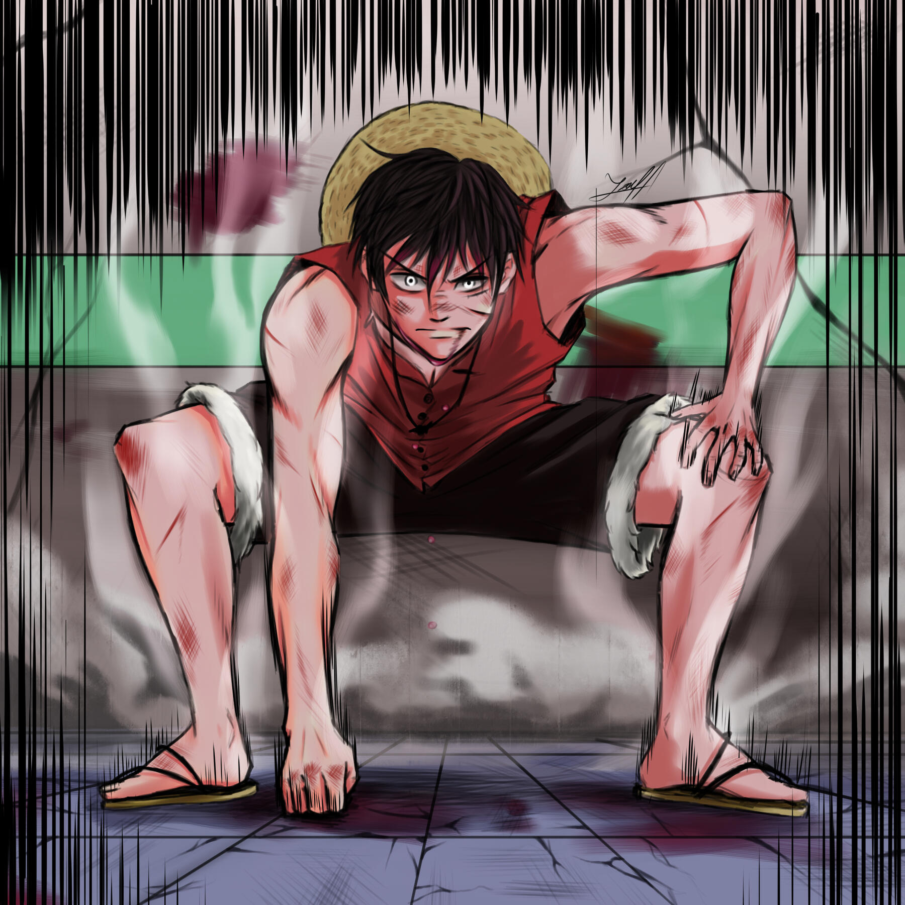 FanArt of Luffy Year Second